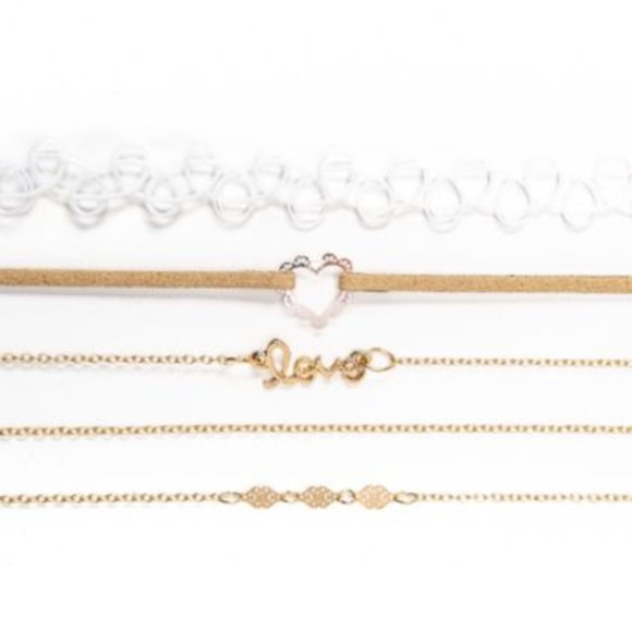 NIB 5 Piece Choker Necklace Set - Picture 1 of 3